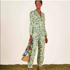 FARM Rio Palm/Toucan Print Jumpsuit